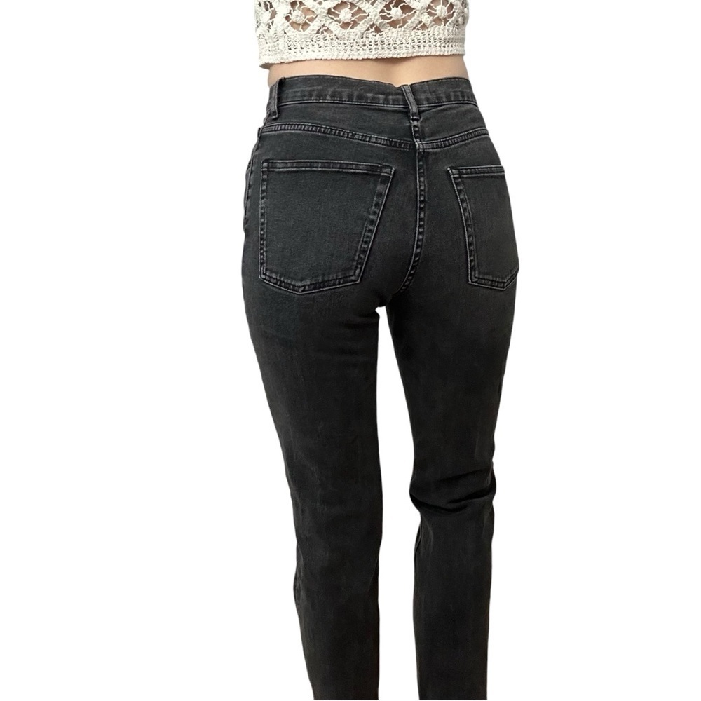 Everlane Jeans the Cheeky Jean Black Straight Leg Slim Cotton Casual Size 27